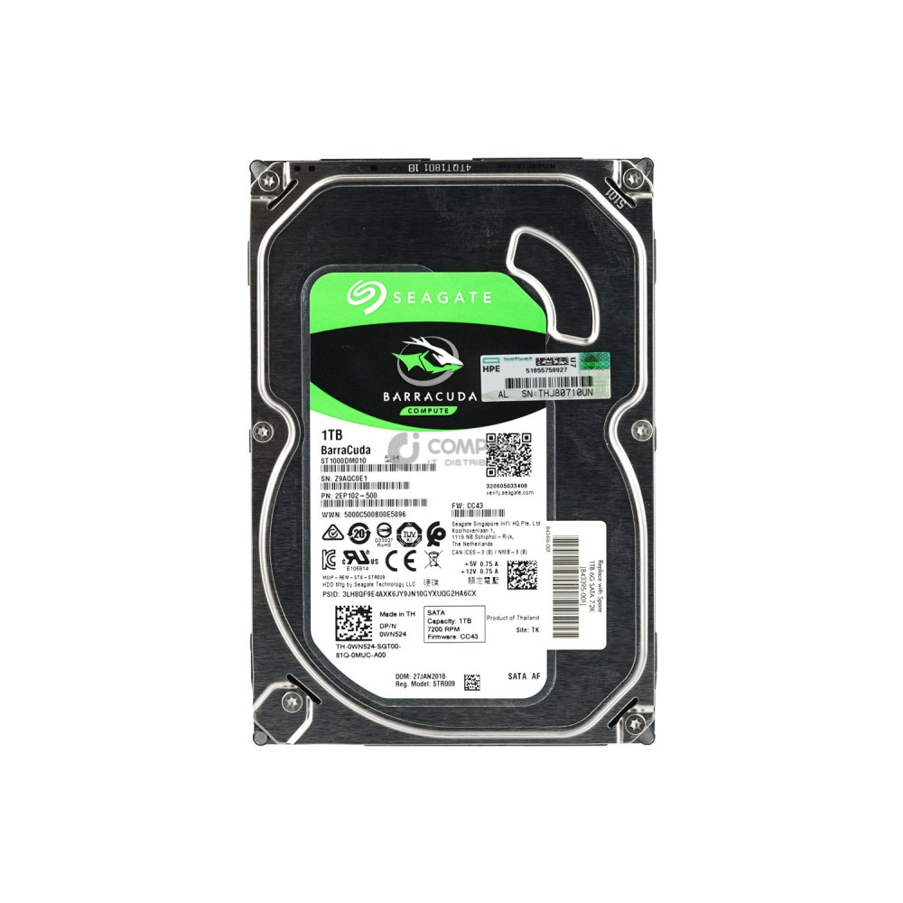 843395-001 HP HDD 1TB 7.2K SATA 6G 3.5" LFF
